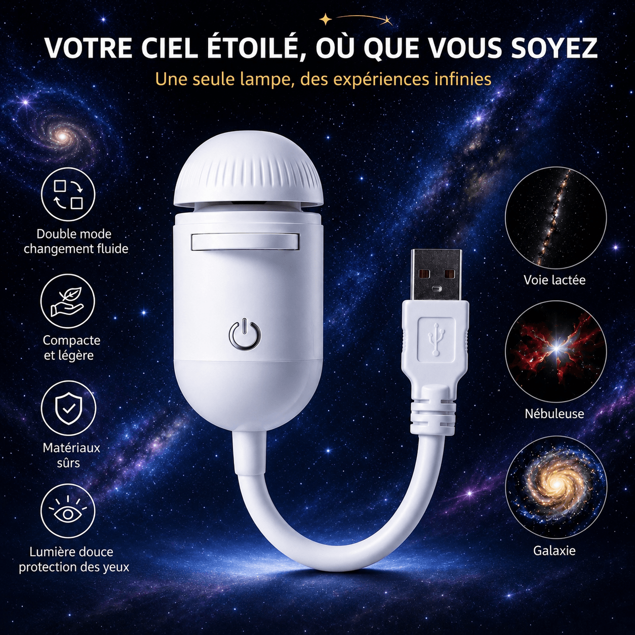 Nébulia™ - Projecteur Galaxie